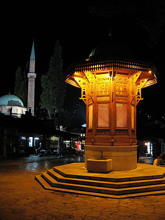 
Sarajevo at night.
