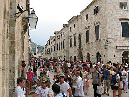 
In the historic streets of Dubrovnik.
