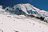 
Chata Tete Rousse - Rysava Hlava (3167 m).
Tete Rousse (Red Head) hut (3167 m).
