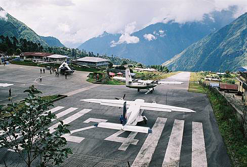 
[One attempt] Airport in Lukla :-) Altitude: 2840 m a.s.l.
