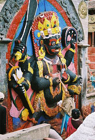 
Sacring Kal Bhairab - the most fearful of Shiva incarnations.
