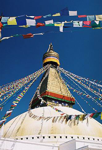 
Large Boudhanath stupa in Kathmandu.
