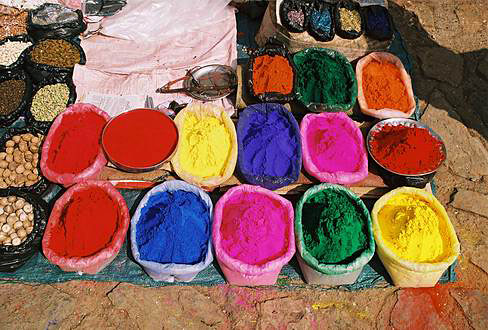 
Powder colors.
