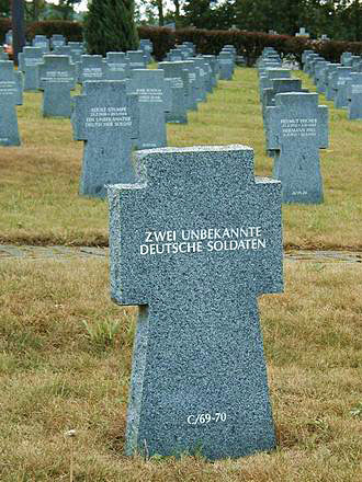 
World war II German soldier's cemetery in Zborov.
