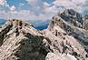
Na hrebeni, vpravo Moiazza.
On the ridge, Moiazza in the right.
