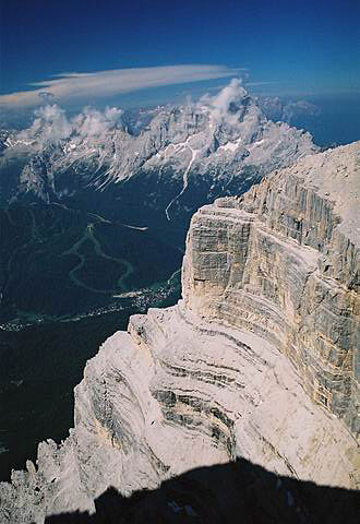 
Monte Civetta - as viewed from Monte Pelmo.
